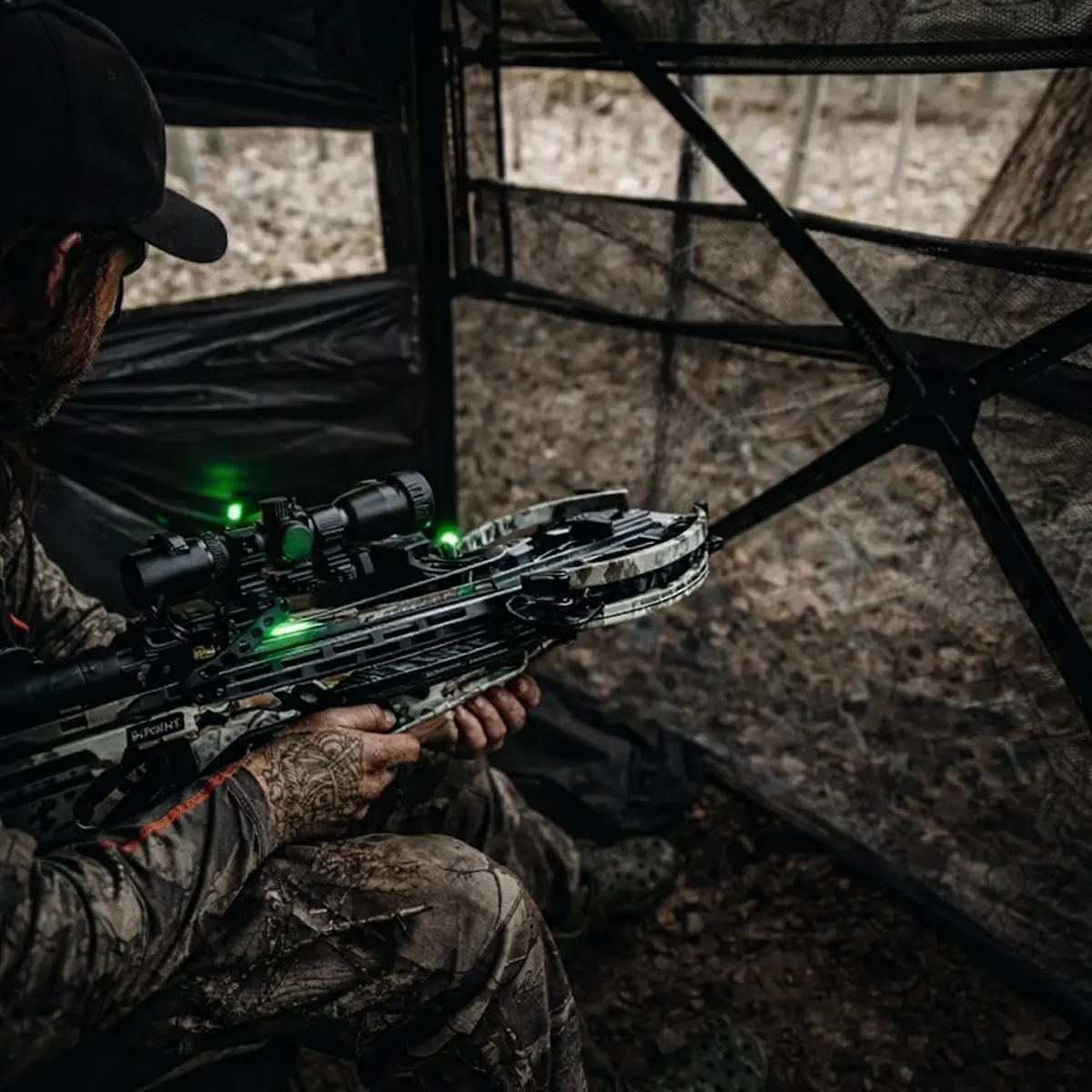 Muddy Prevue 2-Man See-Thru Ground Blind - Epic Camo - Image 10