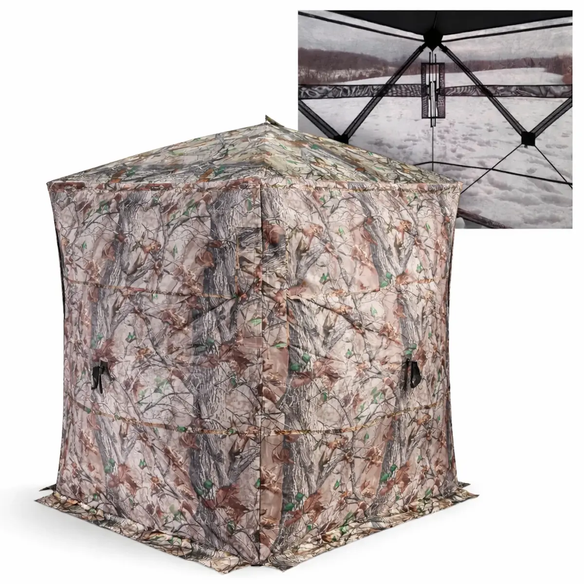 Muddy Prevue 2-Man See-Thru Ground Blind - Epic Camo - Image 13