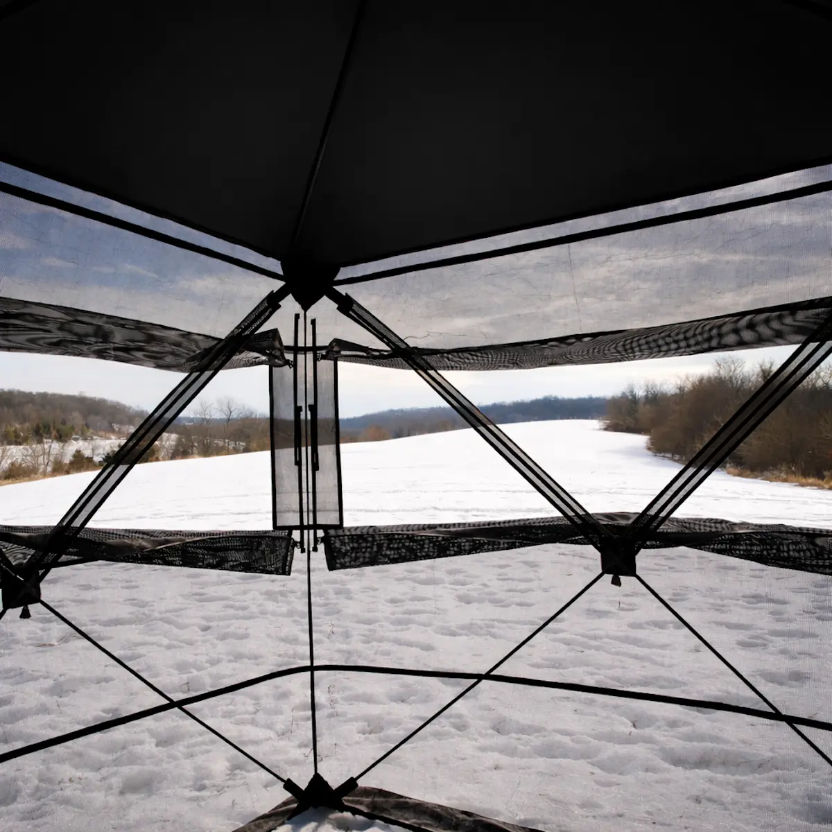 Muddy Prevue 3-Man See-Thru Ground Blind - Epic Camo - Image 4