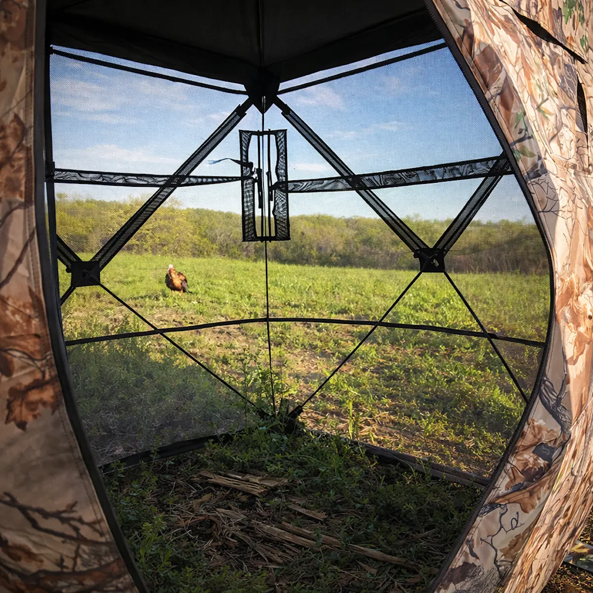 Muddy Prevue 3-Man See-Thru Ground Blind - Epic Camo - Image 6
