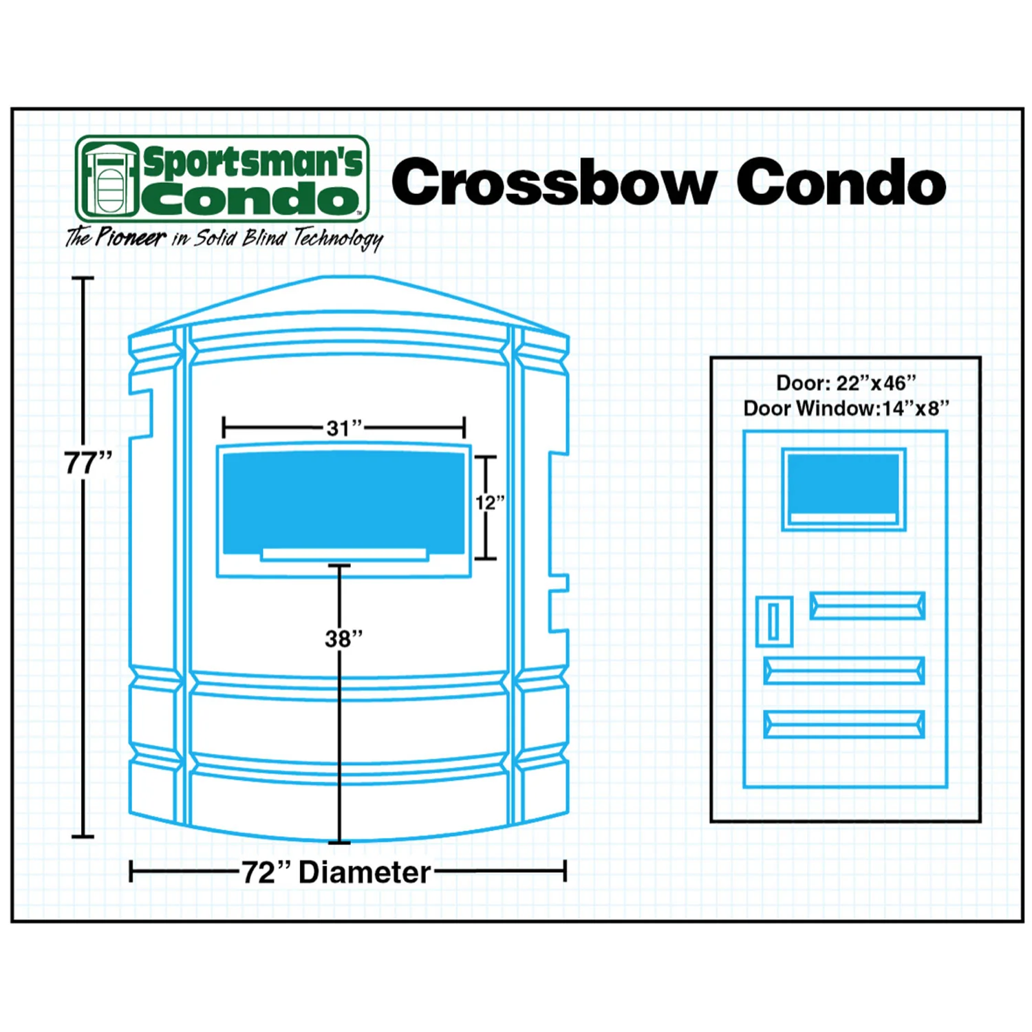 Sportsman's Condo Crossbow Condo 72" Diameter Deer Blind - Image 3
