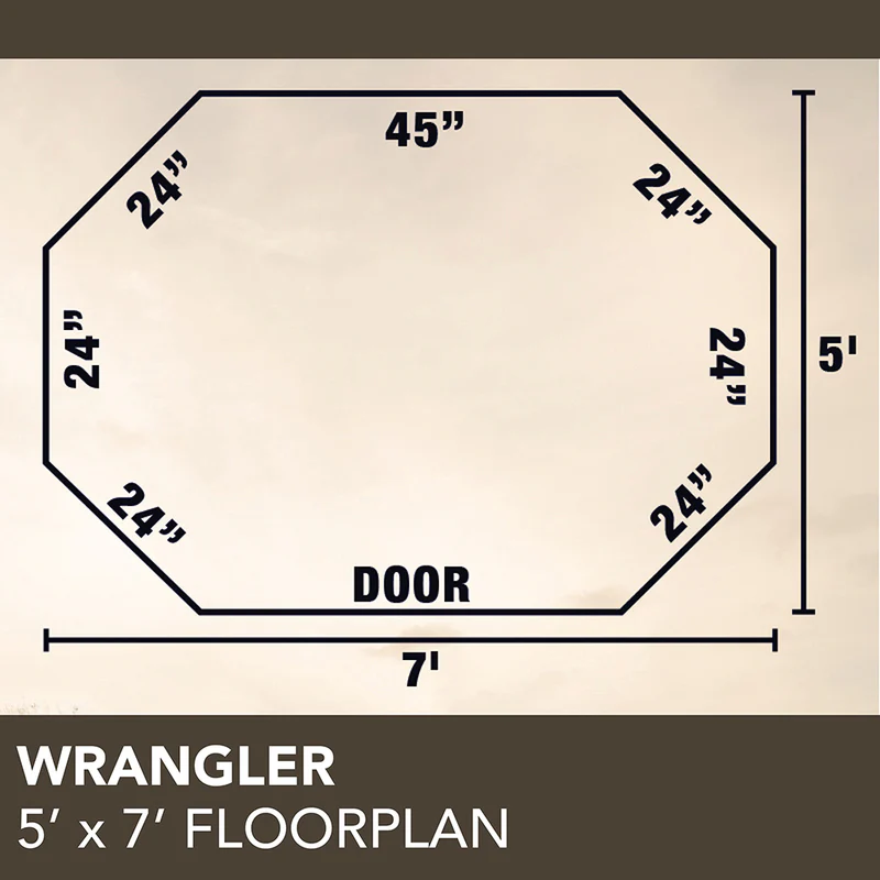 Texas Hunter Wrangler Rifle Octagon Shaped Camo Aluminum 5' x 7' Deer Blind with 4' Tower - Image 7