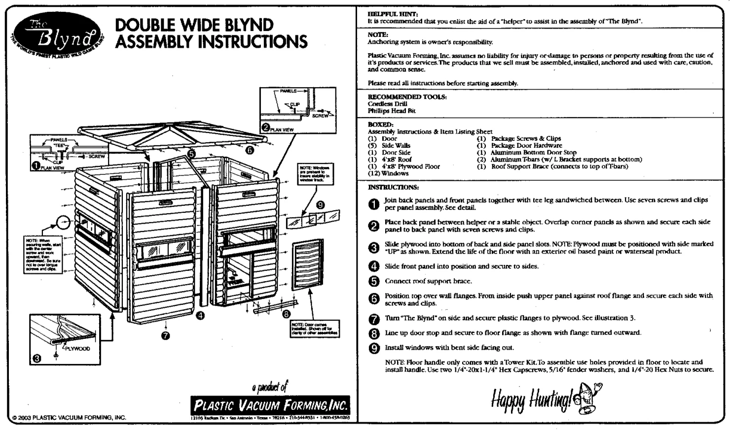 The Blynd 4' x 8' Hunting Blind with Half Door - Image 11