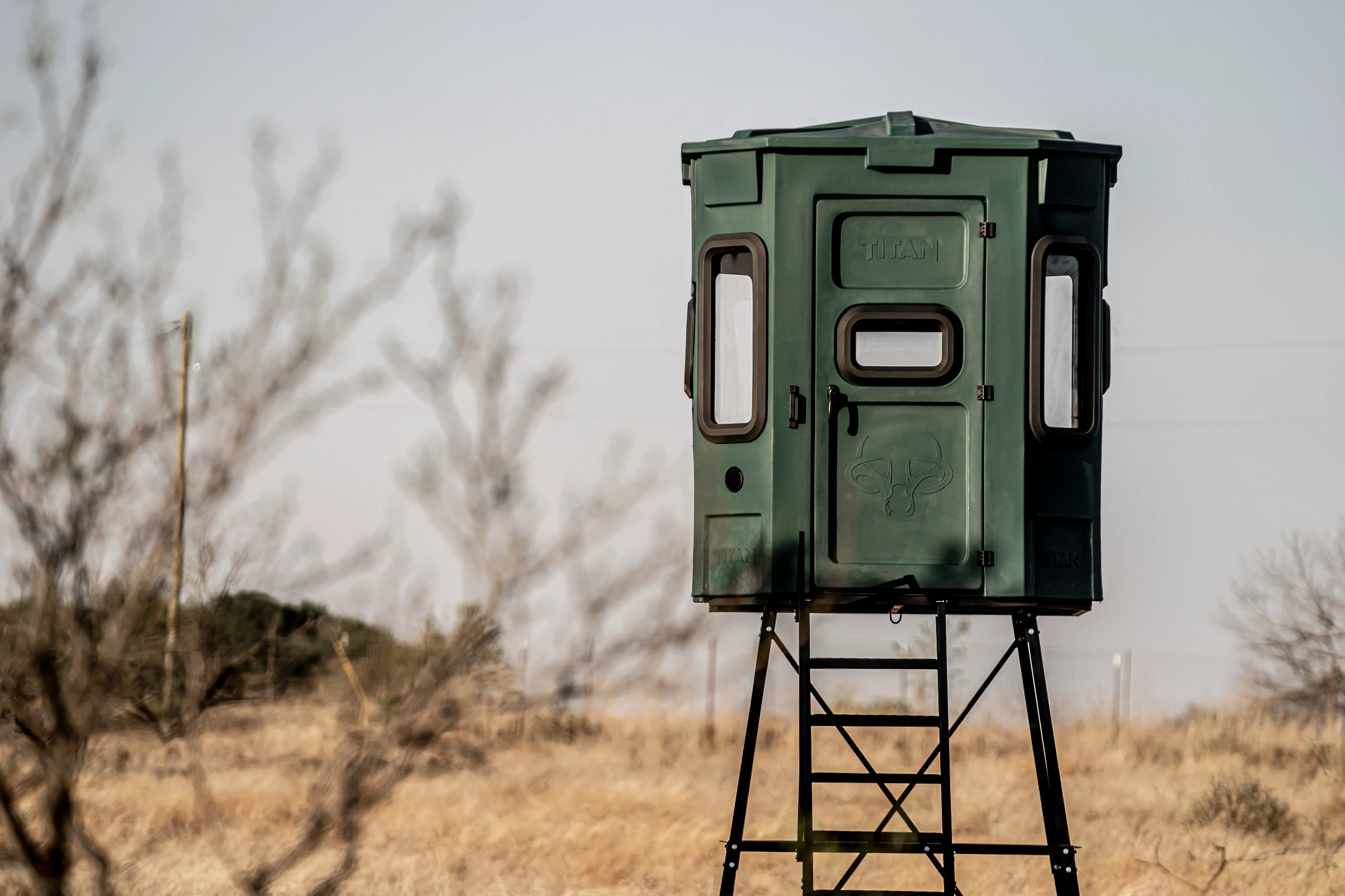Titan Hunting Blinds - Pro Bow & Rifle Combo Blind - Green w/ 8ft Tower - Image 15